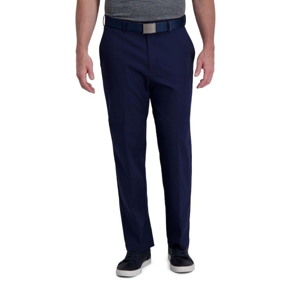 Haggar Cool Right Performance Flex Classic Fit Dress Pants Mens 38x34 Navy NEW